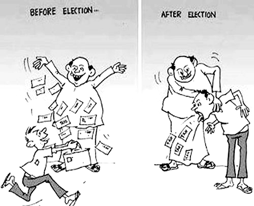 Before Election and After Election Funny Cartoon Jokes,  India Pictures, Funny India Pics & Photos, Funny Pictures, India Cool Pics, 